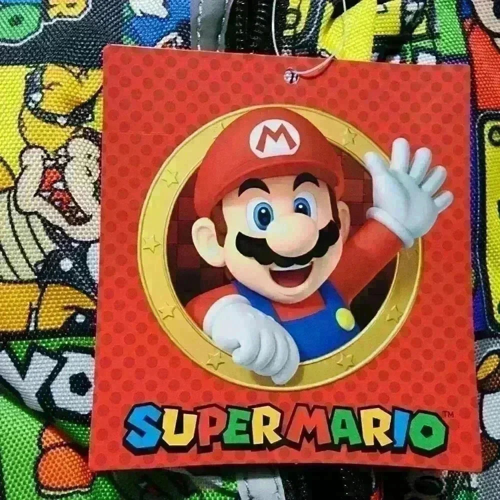 Nintendo Super Mario Bros Kids Unisex 17" Backpack Laptop Sleeve Padded Shoulder - Picture 7 of 7